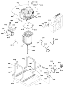 Power Group Diagram and Parts List for 040608-02  Briggs and Stratton Generator